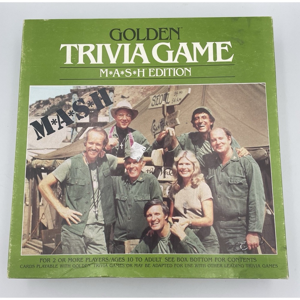 Vtg Golden Trivia Game MASH Edition 1984 War Combat Battle TV - Missing One Card